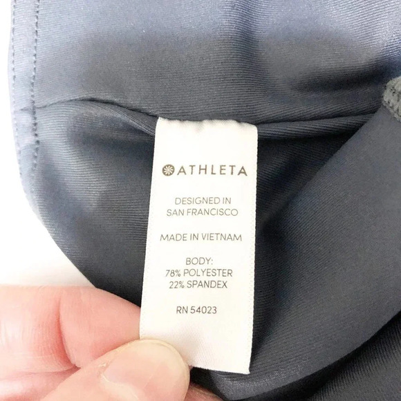 Athleta Slate Blue Crop Athletic Leggings Size Medium - Picture 6 of 7